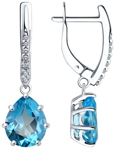 Серьги Diamant 94-321-02059-1 вес 3.55 г серебро, фианит купить,117990