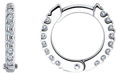 Серьги SOKOLOV 94025998 вес 1.19 г серебро, фианит купить,NaN