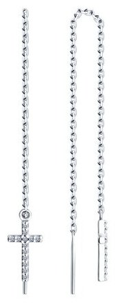 Серьги-цепочки SOKOLOV 94025836 вес 1.69 г серебро, фианит купить,11774