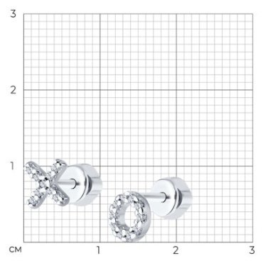 Серьги SOKOLOV 94026666 вес 1.26 г серебро, фианит купить,10698