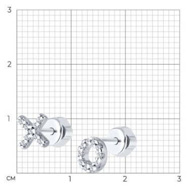 Серьги SOKOLOV 94026666 вес 1.26 г серебро, фианит купить,10698
