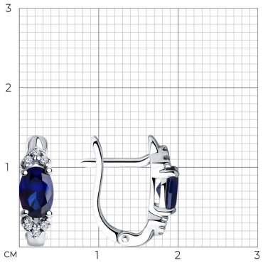 Серьги SOKOLOV 88020007 вес 1.9 г серебро, корунд, фианит купить,NaN