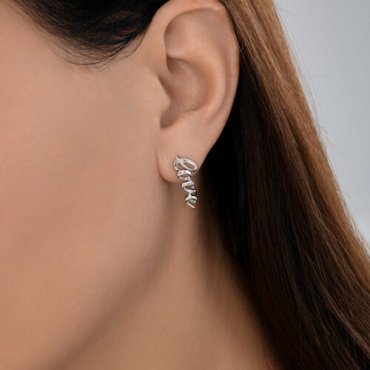 Серьги Diamant 94-122-02295-1_s вес 1.81 г серебро, фианит купить,12200