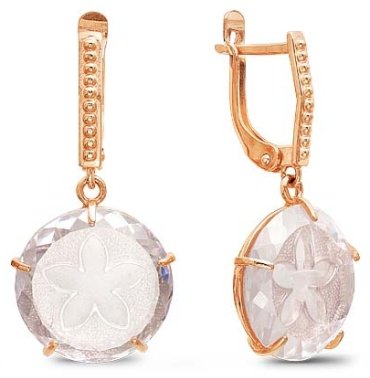 Серьги Красная пресня 3388351 вес 12.8 г серебро, фианит купить,49803