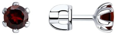 Серьги SOKOLOV 92020038 вес 1.47 г серебро, гранат купить,12482