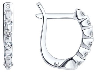 Серьги SOKOLOV 94020069 вес 1.54 г серебро, фианит купить,12209