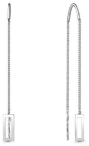 Серьги AQUAMARINE 36086.5 вес 0.97 г серебро, без вставок купить,9990