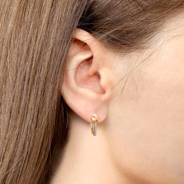 Серьги AQUAMARINE 400269А.6 вес 1.8 г серебро, фианит купить,NaN