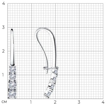 Diamant 94-120-00866-1 2.07 г серебро, фианит купить,14467