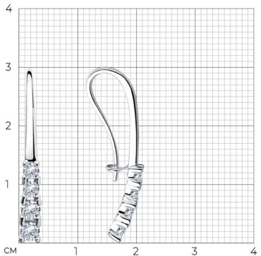 Diamant 94-120-00866-1 2.07 г серебро, фианит купить,14467