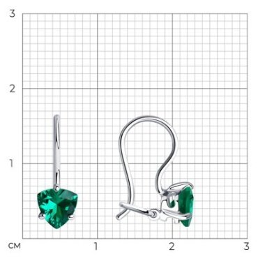Серьги SOKOLOV 94020580 вес 0.93 г серебро, фианит купить,10500