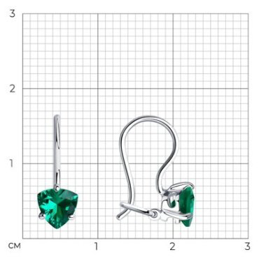 Серьги SOKOLOV 94020580 вес 0.93 г серебро, фианит купить,10500