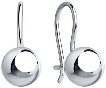 Серьги SOKOLOV 94023674 вес 1.83 г серебро, без вставок купить,NaN