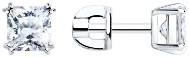Пусеты SOKOLOV 94021725 вес 1.69 г серебро, фианит купить,13897