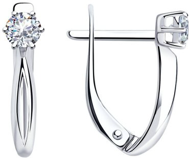 Серьги Diamant 94-120-01376-1 вес 1.92 г серебро, фианит купить,14364