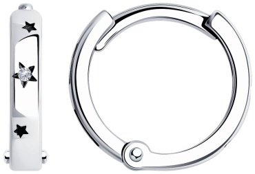 Серьги SOKOLOV 95020097 вес 1.48 г серебро, фианит купить,NaN