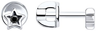 Пусеты SOKOLOV 95020096 вес 1.06 г серебро, фианит купить,NaN