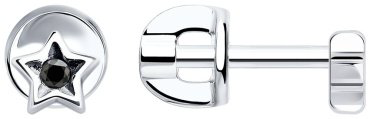 Пусеты SOKOLOV 95020096 вес 1.06 г серебро, фианит купить,NaN