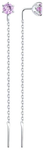Серьги SOKOLOV 92022163 вес 1.48 г серебро, аметист купить,NaN