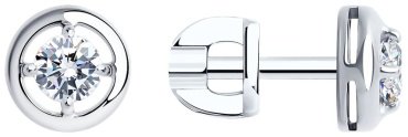 Серьги SOKOLOV 94021823 вес 1.49 г серебро, фианит купить,11423