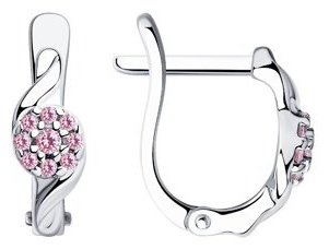 Серьги Diamant 94-120-01130-1 вес 1.71 г серебро, фианит купить,9498