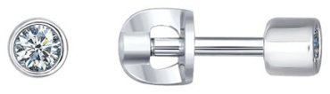 Серьги SOKOLOV 94021526-s508 вес 1.18 г серебро, фианит купить,8989