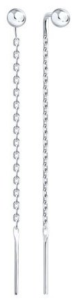 Серьги-цепочки SOKOLOV 94025981 вес 1.05 г серебро, без вставок купить,8571