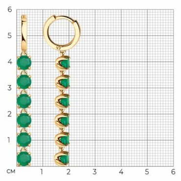 Серьги Diamant 93-321-02684-1 вес 7.3 г серебро, агат купить,56430