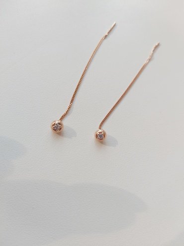 Серьги-цепочки AQUAMARINE 40997А вес 1.01 г серебро, фианит купить,12466