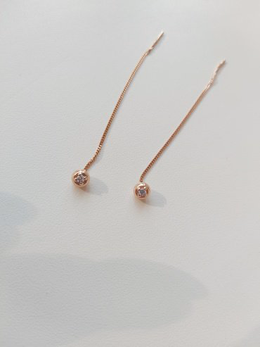 Серьги-цепочки AQUAMARINE 40997А вес 1.01 г серебро, фианит купить,12466