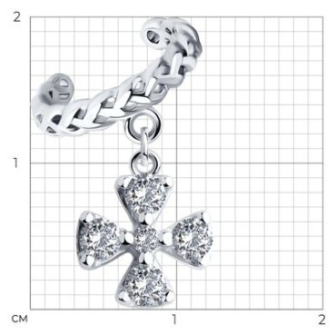 Серьги SOKOLOV 94170331 вес 1.13 г серебро, фианит купить,8329