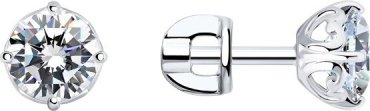 Серьги SOKOLOV 94025227 вес 1.9 г серебро, фианит купить,15000