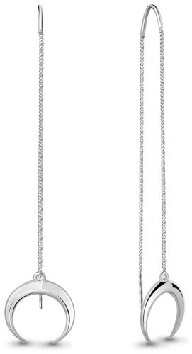 Серьги-цепочки AQUAMARINE 34181 вес 2.12 г серебро, без вставок купить,18087