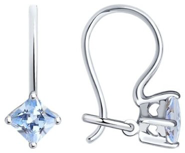 Серьги SOKOLOV 94020582 вес 0.89 г серебро, фианит купить,9807