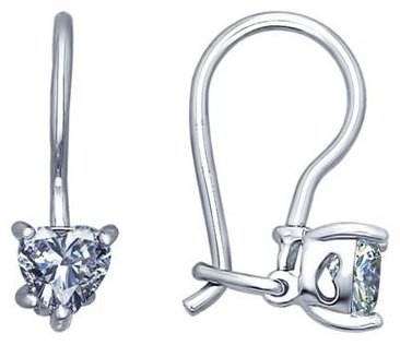 Серьги SOKOLOV 94020585 вес 0.94 г серебро, фианит купить,NaN