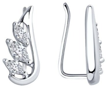Серьги SOKOLOV 94026579 вес 1.27 г серебро, фианит купить,NaN