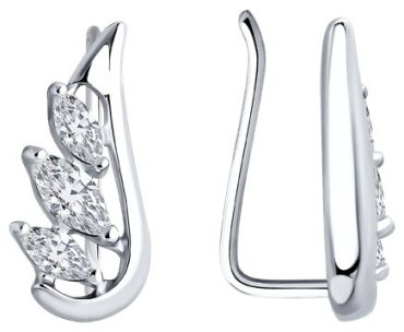 Серьги SOKOLOV 94026579 вес 1.27 г серебро, фианит купить,NaN