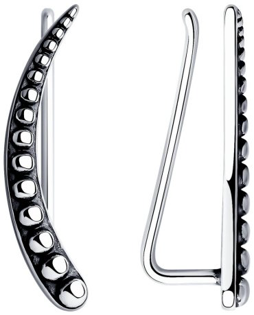 Серьги Diamant 95-120-01490-1 вес 1.13 г серебро, без вставок купить,10157