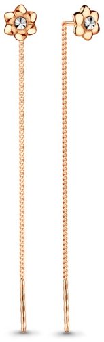 Серьги-цепочки AQUAMARINE 30798 вес 0.9 г серебро, без вставок купить,11774