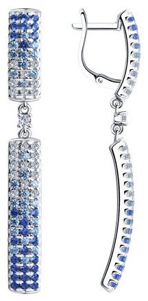 Серьги SOKOLOV 94023947 вес 9.11 г серебро, фианит купить,60861