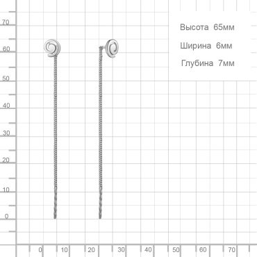 Серьги-цепочки AQUAMARINE 33528 вес 0.86 г серебро, без вставок купить,11774