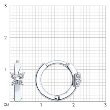 Конго SOKOLOV 94025781 вес 2.01 г серебро, фианит купить,NaN