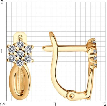 Серьги SOKOLOV 93020482 вес 1.71 г серебро, фианит купить,9476