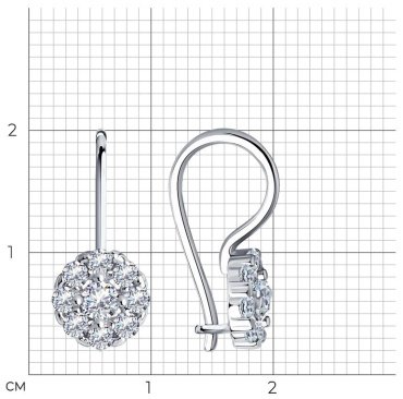Diamant 94-120-00677-1 1.76 г серебро, фианит купить,10125