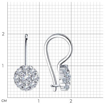 Diamant 94-120-00677-1 1.76 г серебро, фианит купить,10125