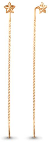 Серьги-цепочки AQUAMARINE 34716.6 вес 0.8 г серебро, без вставок купить,17442