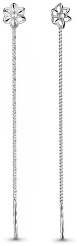 Серьги-цепочки AQUAMARINE 30796 вес 0.92 г серебро, без вставок купить,11774