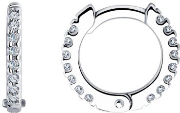 Серьги SOKOLOV 94025998 вес 1.05 г серебро, фианит купить,NaN