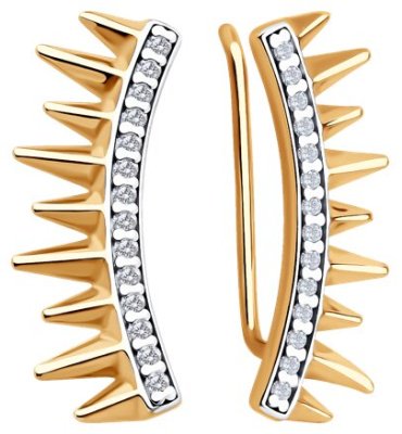 Кафф Diamant 93-120-02102-2 вес 1.69 г серебро, фианит купить,NaN