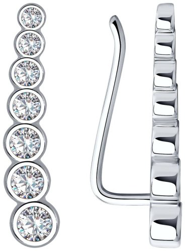Серьги SOKOLOV 94021653 вес 2.01 г серебро, фианит купить,10497